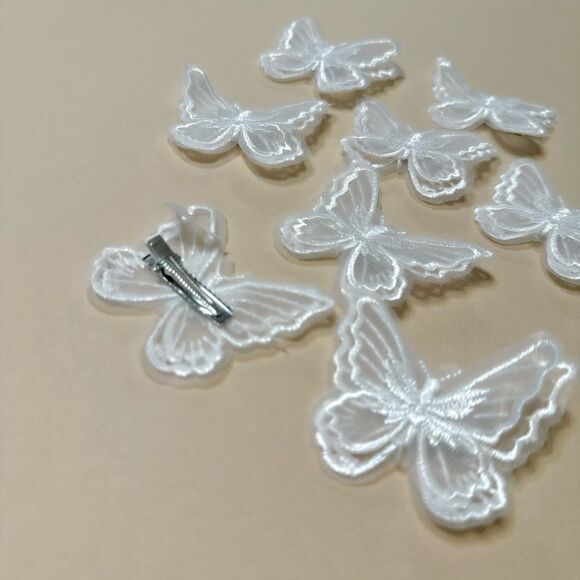 Butterfly hair clips N757 - Picture 3 of 3